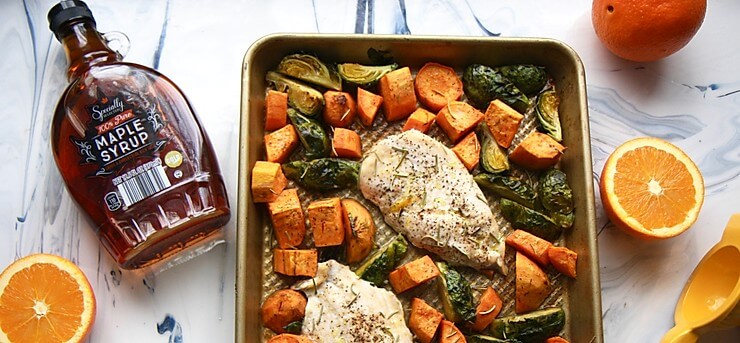 Rosemary Chicken with Orange Maple Glaze