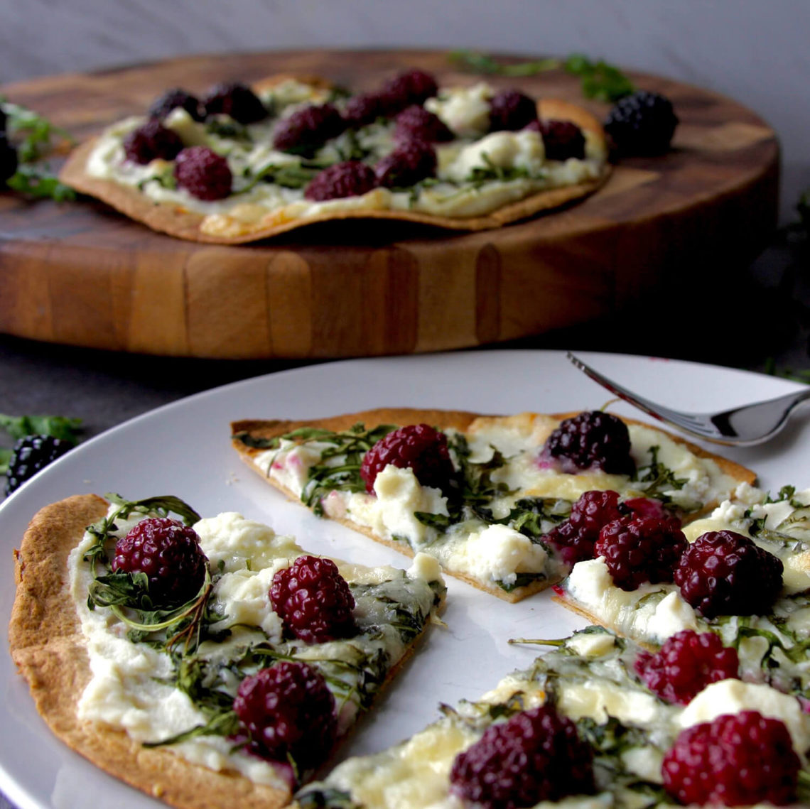 Blackberry Basil Ricotta Summer Pizza