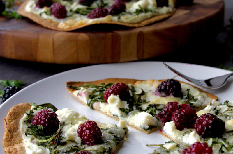 Blackberry, Basil, Ricotta Summer Pizza