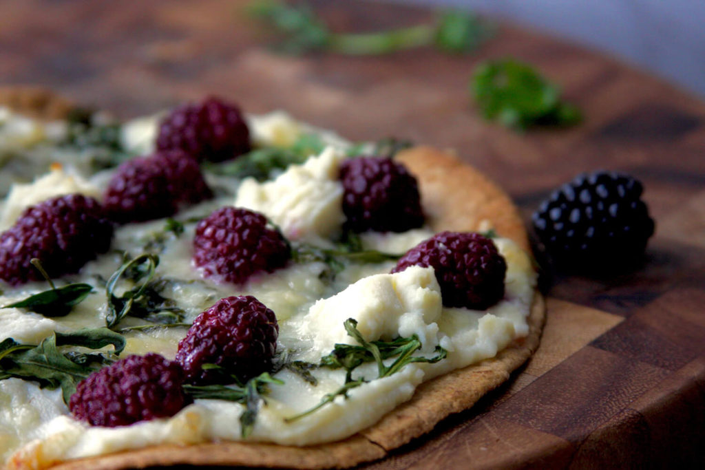 Blackberry Basil Ricotta Summer Pizza