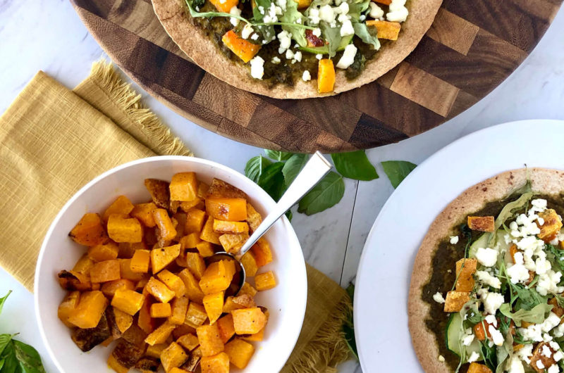 Butternut Squash, Arugula, and Feta Pizza