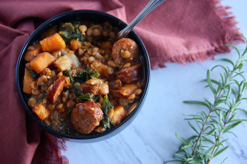 Lentil, Sausage, and Kale Soup