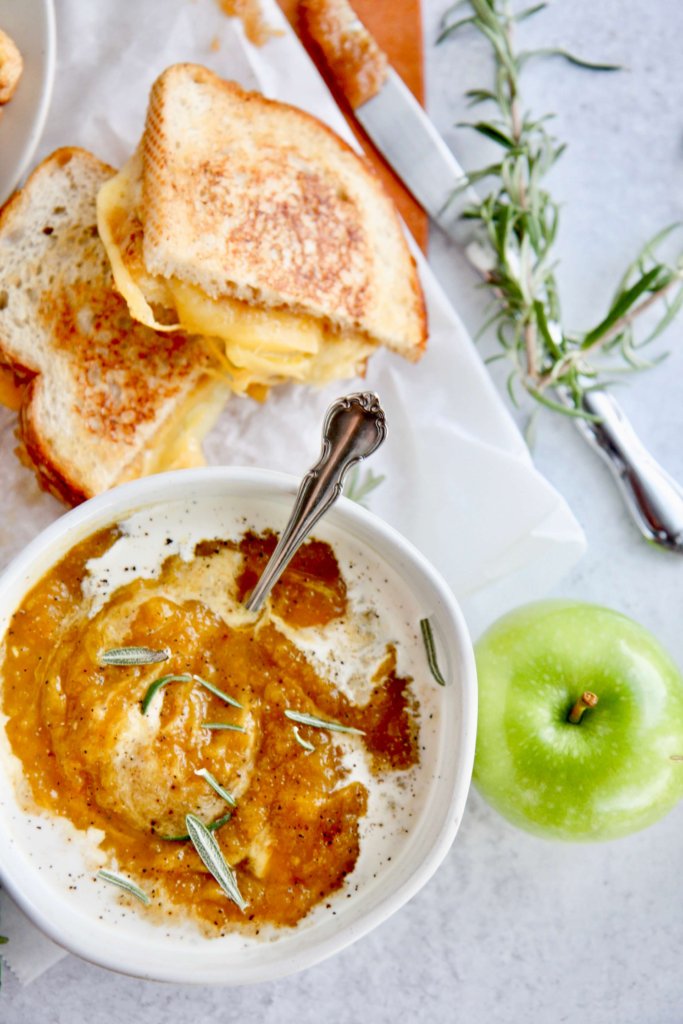 Autumn Grilled Cheese & Soup - The Tasty Balance